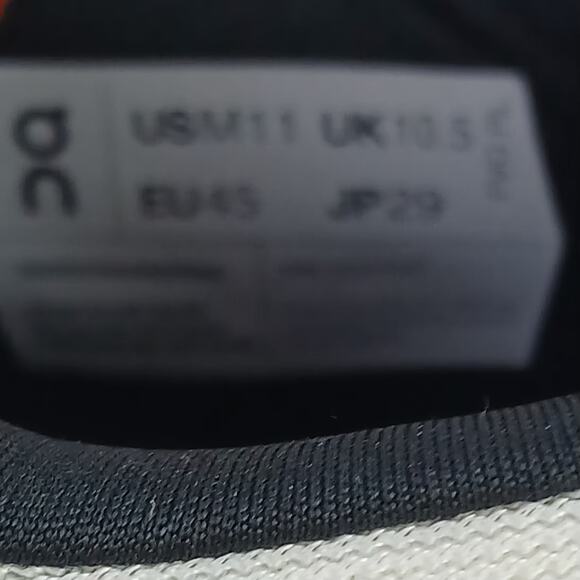 ON Men's SZ 11 Cloud monster 2 Road Running Shoe In White Flame EUC - Picture 9 of 9